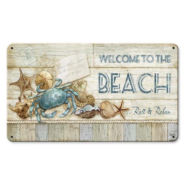 Penny Lane Penny Lane LANE172 14 x 8 in. Welcome to the Beach Satin Sign LANE172